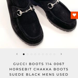 Size 10 vintage authentic gucci loafer boots